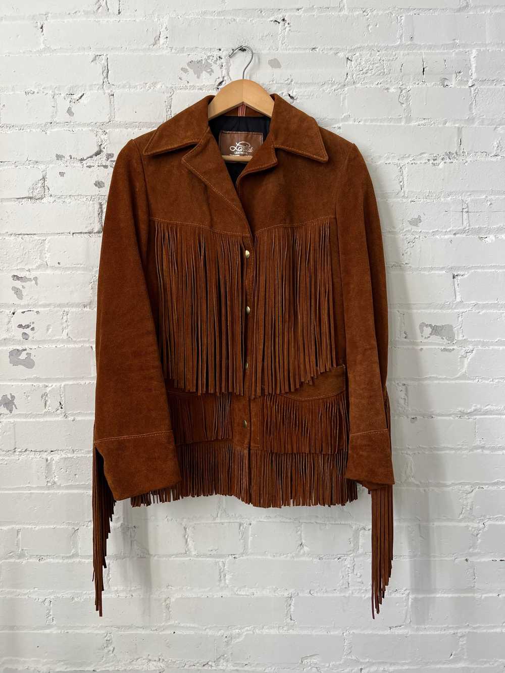 Vintage Lariat Suede Fringe Jacket, Small - image 10