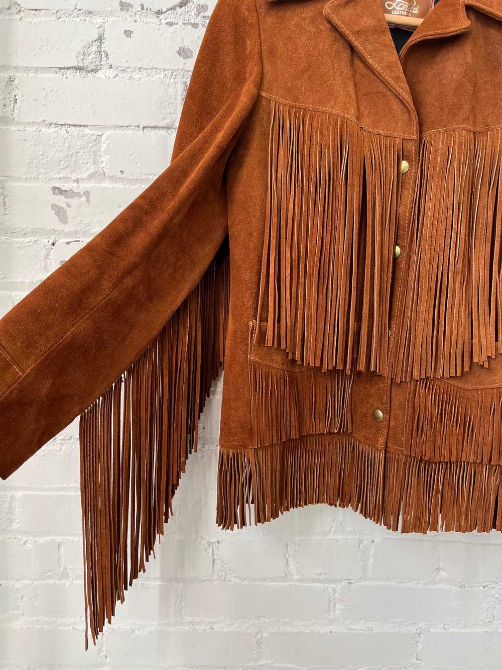 Vintage Lariat Suede Fringe Jacket, Small - image 11