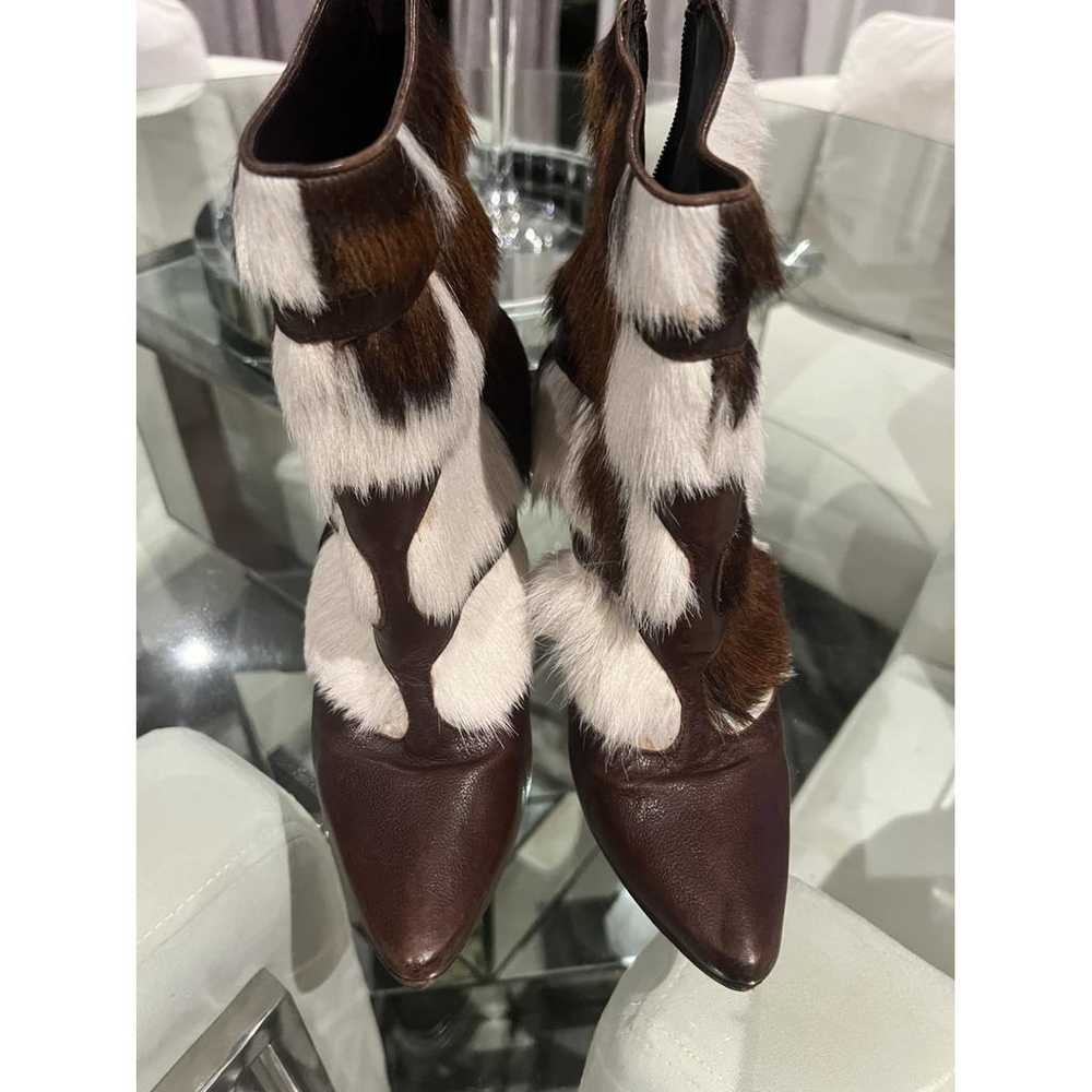 Manolo Blahnik Pony-style calfskin ankle boots - image 2