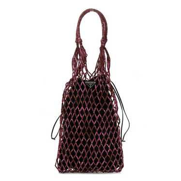 PRADA Tessuto Nylon Net Tote Black Pink - image 1