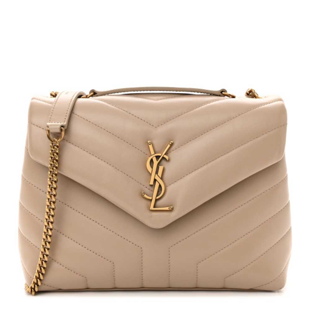 SAINT LAURENT Calfskin Y Quilted Monogram Small L… - image 1