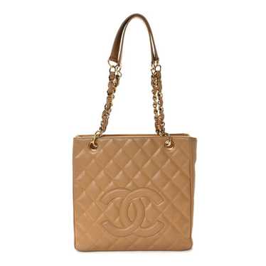 CHANEL Caviar Quilted Petit Shopping Tote PST Dar… - image 1