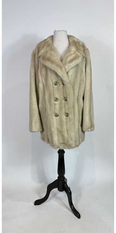 1960s - 1970s Cream Faux Fur Coat - image 1