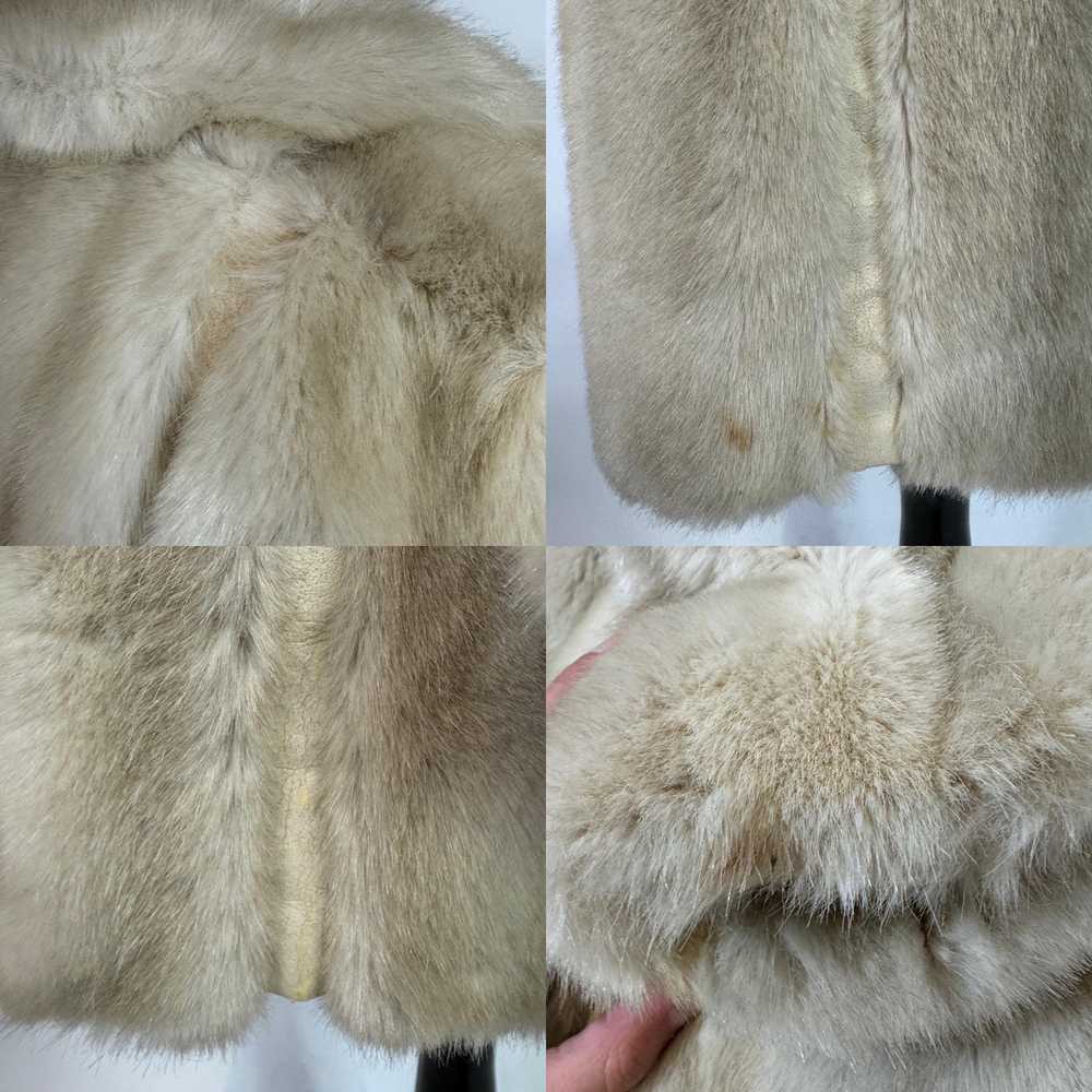 1960s - 1970s Cream Faux Fur Coat - image 7