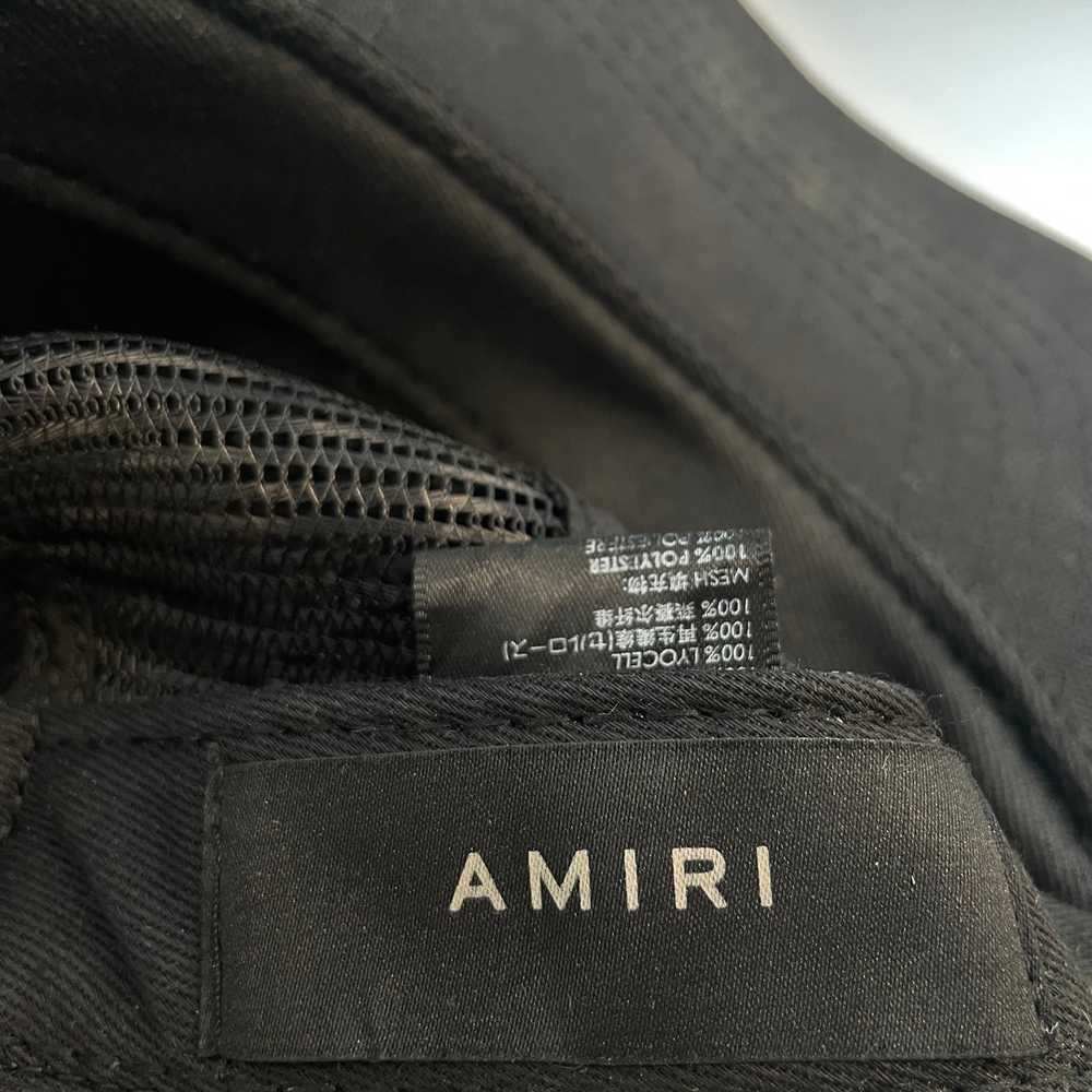 AMIRI/Trucker Cap/Denim/BLK/MA/ WHT LOGO/BLK NET - image 4