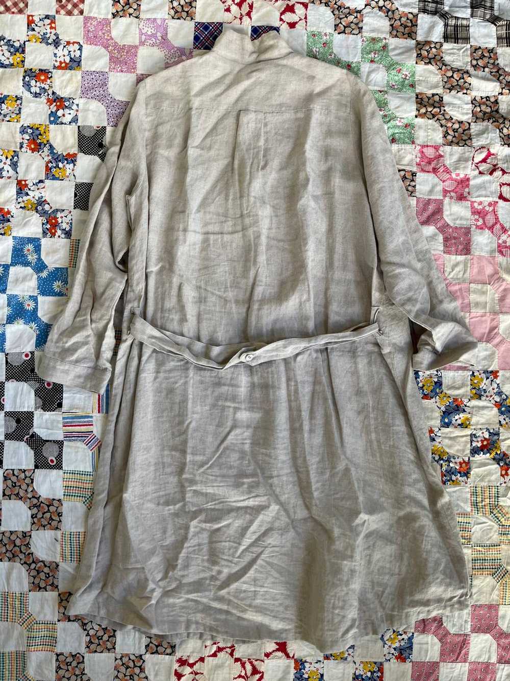 Ichi Antiquités Linen Duster Trench Coat (One Siz… - image 2