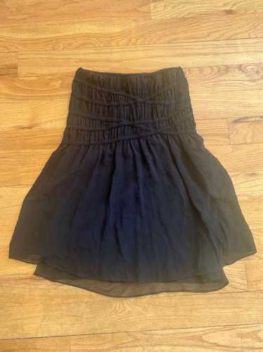 Laundry by Shelli Segal Black silk dropwaist skirt