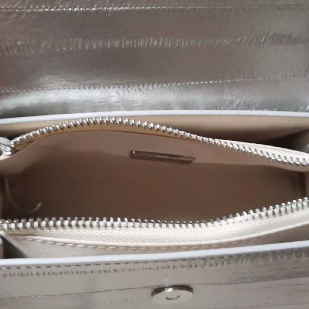 Silver synthetic leather shoulder bag - image 2