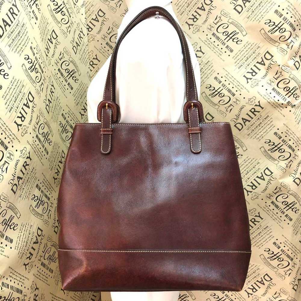 Kitamura Hand Tote Bag Leather Pouch Brown FI569 - image 2