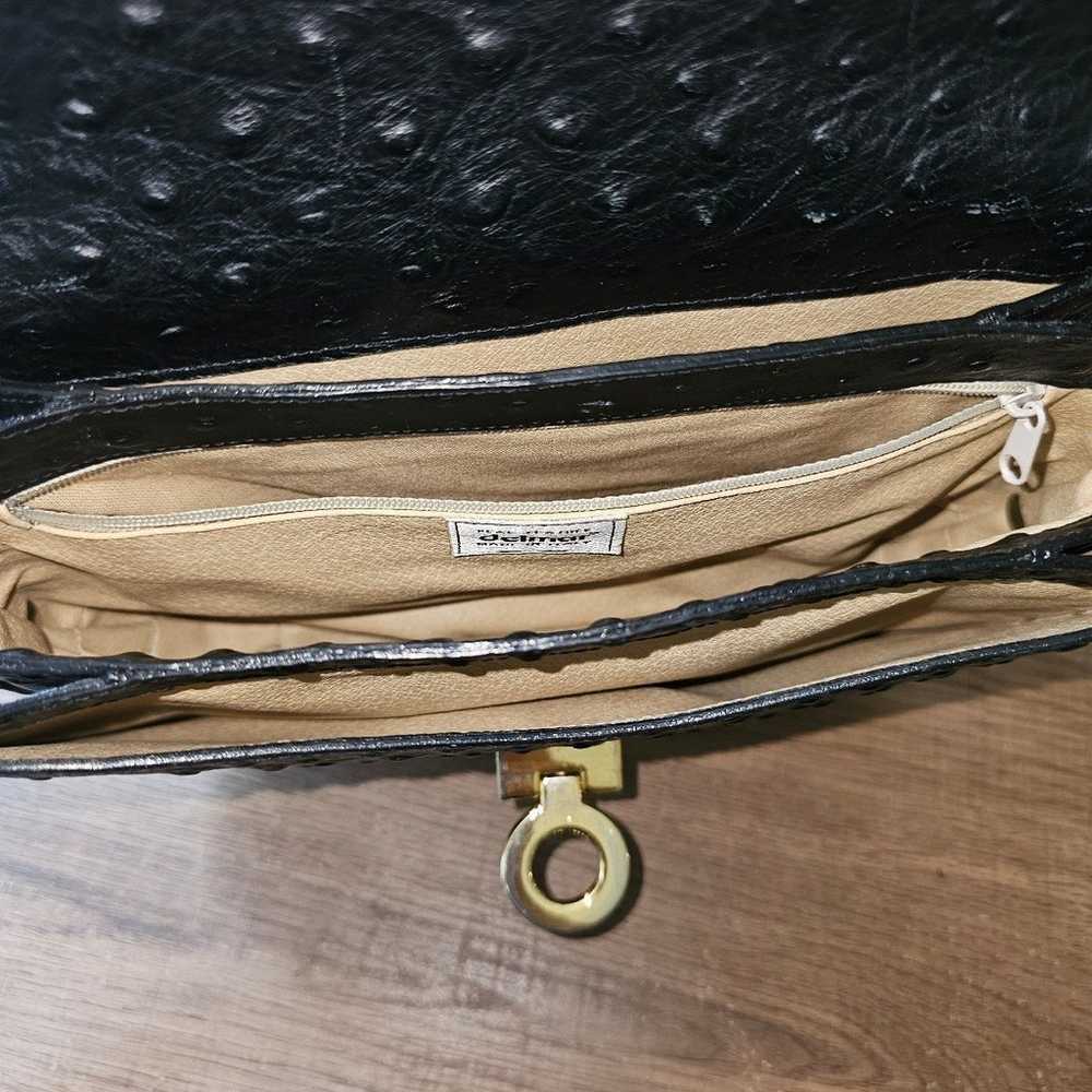 Leather Genuine Black Saddle Bag Delmar Made In I… - image 7