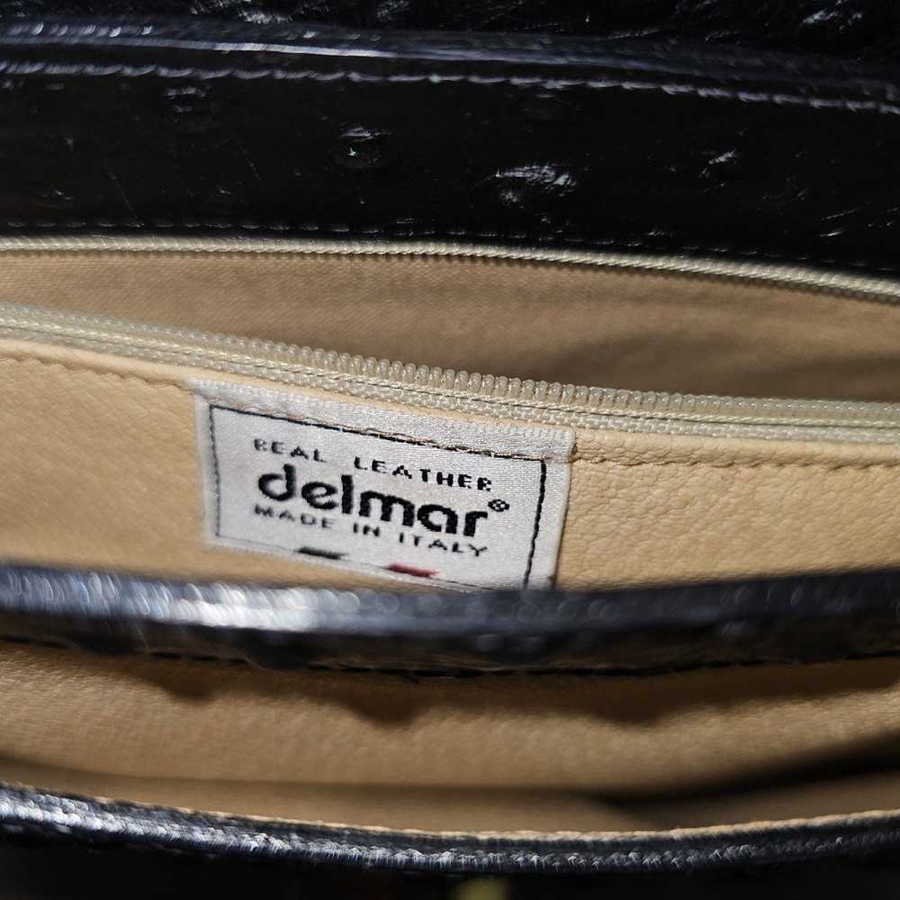 Leather Genuine Black Saddle Bag Delmar Made In I… - image 8