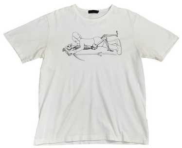 KAWS オリジナルフェイク Tシャツ メンズ2 ホワイト T-SHIRT Men's Comme des Garçons x KAWS Graphic Short Sleeve T-Shirt