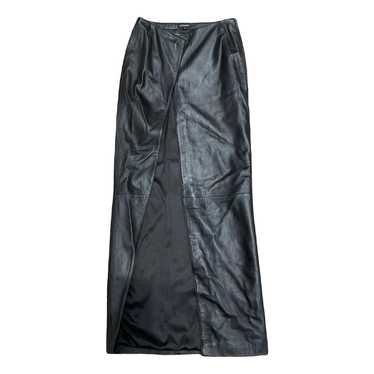 Retrofête Leather mid-length skirt - image 1