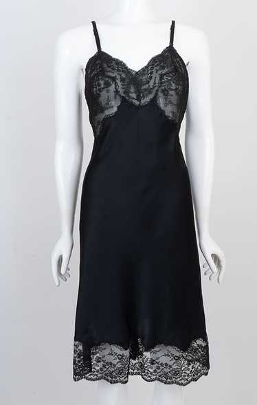 1960s Black Slip with Lace