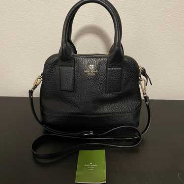 Offers Kate Spade small Jenny colorblock pebbled leather purse handbag black tan