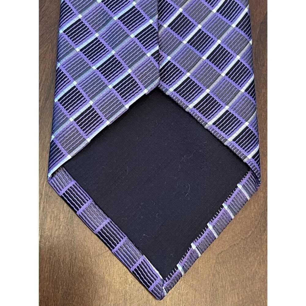 Pronto Uomo Pronto Uomo Purple 100% Silk Men’s Ne… - image 2