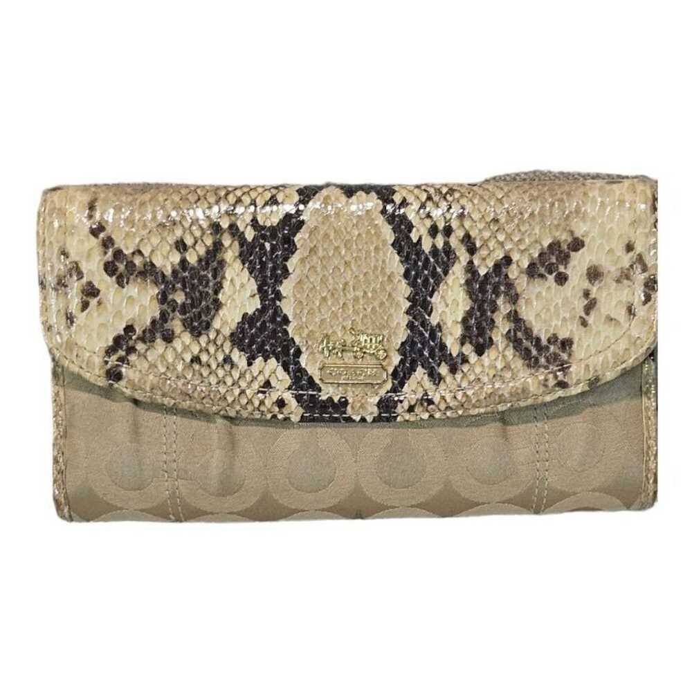 Coach Coach Signature Canvas and Leather Snake Sk… - image 1