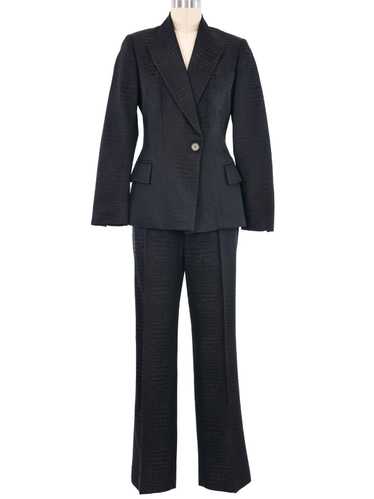 Escada Embossed Reptile Pant Suit - image 1