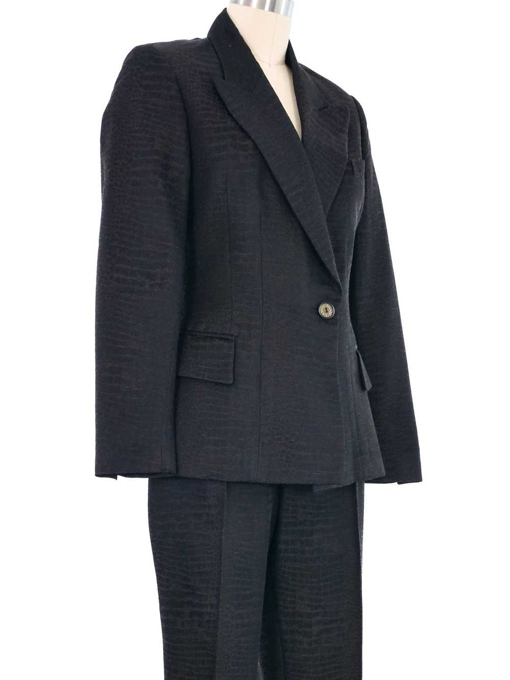 Escada Embossed Reptile Pant Suit - image 2