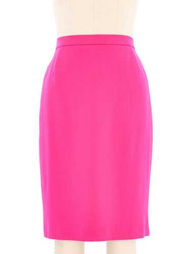 Escada Fuchsia Wool Skirt