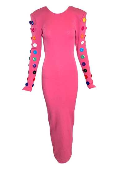 Patrick Kelly F/W '86/'87 RARE Pink Jersey Gown wi