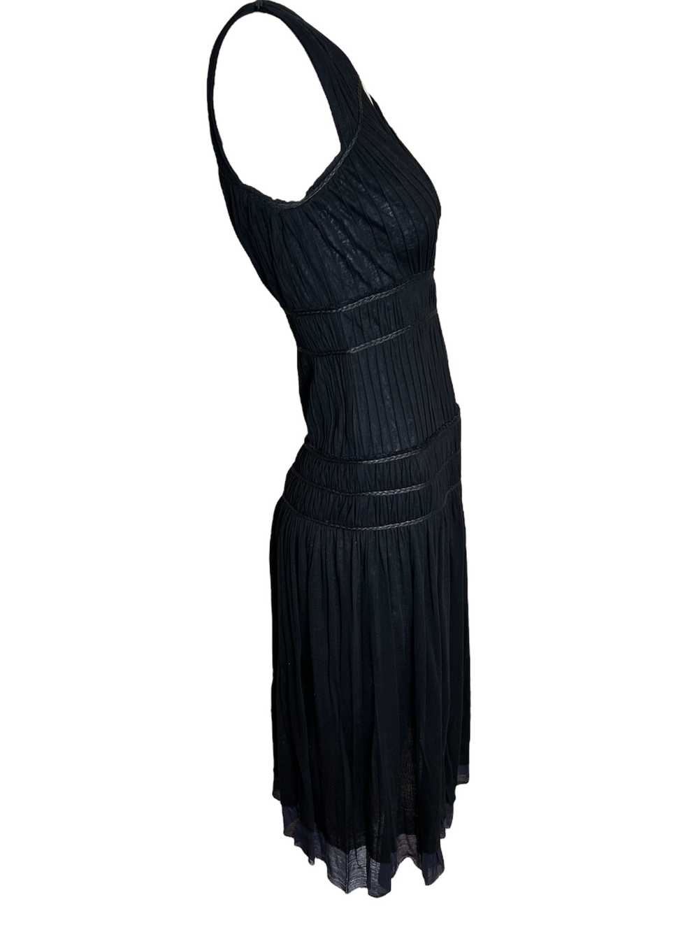 2000s Issey Miyake Cupro Gauze Pleated Tiered God… - image 3