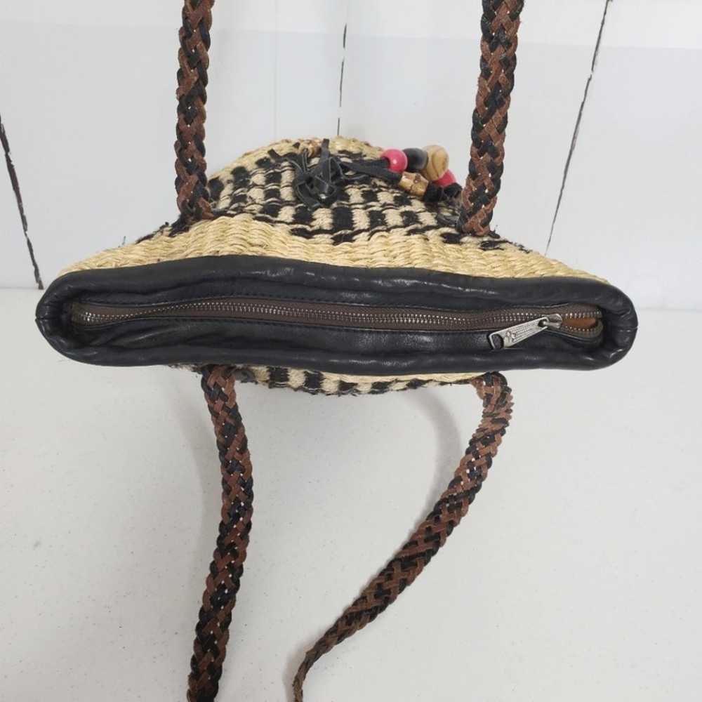 Patricia Nash Maya Straw Woven Bucket Shoulder Bag - image 6