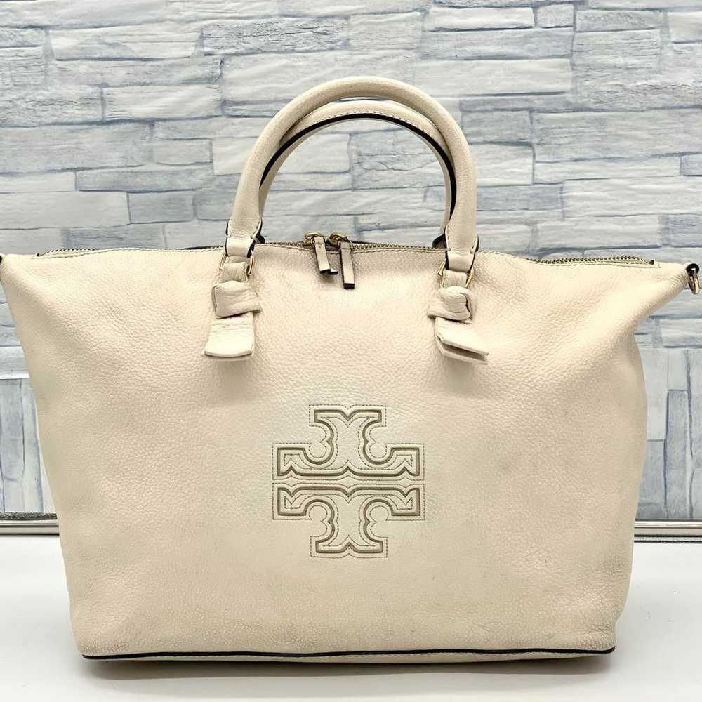 Tory Burch Handbag Pebble Leather 2-Way Shoulder … - image 2