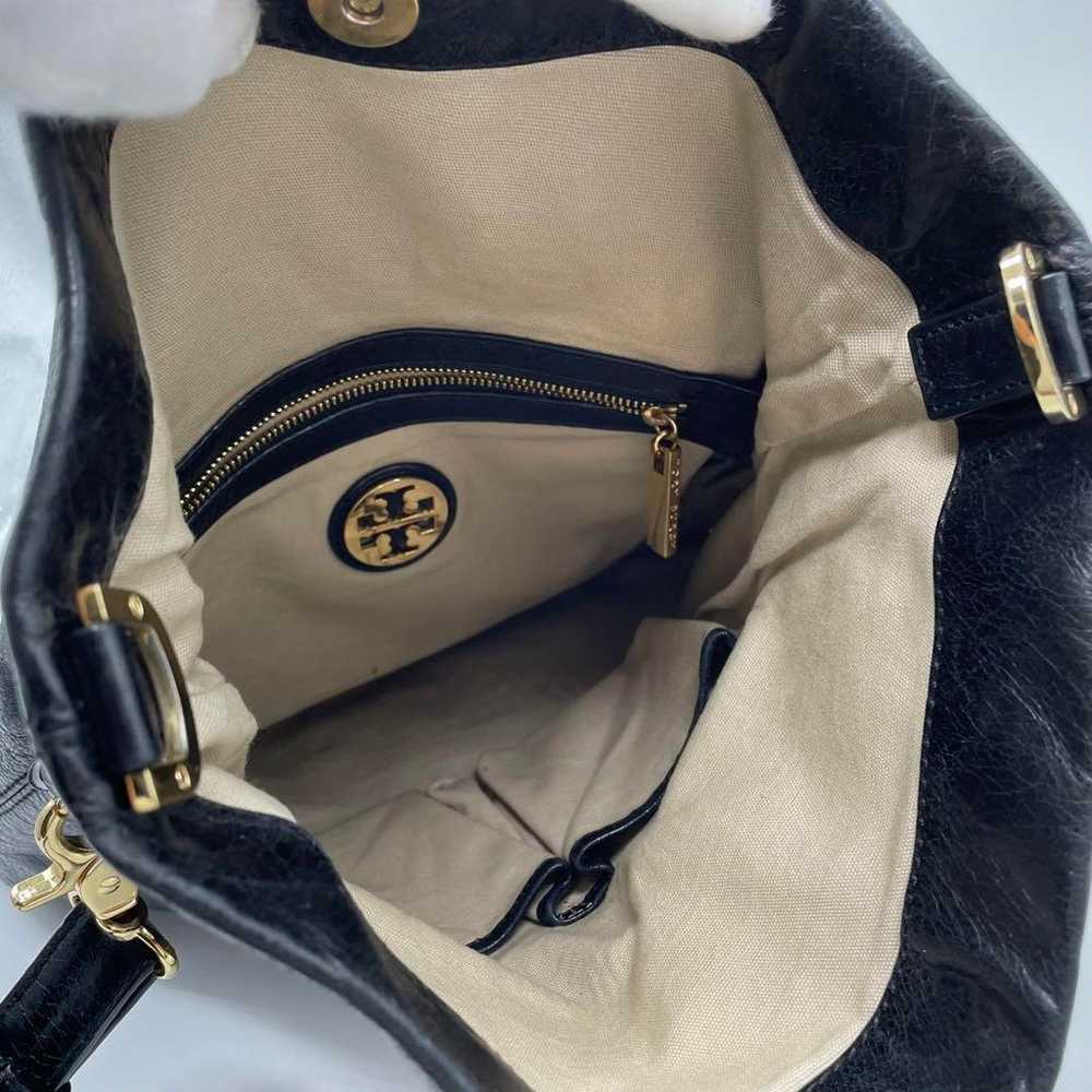 【Excellent Condition】TORY BURCH Shoulder Bag Black - image 10