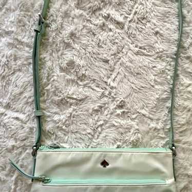 KATE SPADE Jae Degrade Flat Crossbody Gradient Nylon Purse in Fiji orders Green