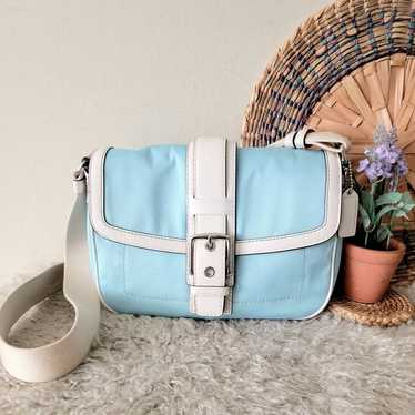 Coach crossbody bag blue nylon purse retro y2k