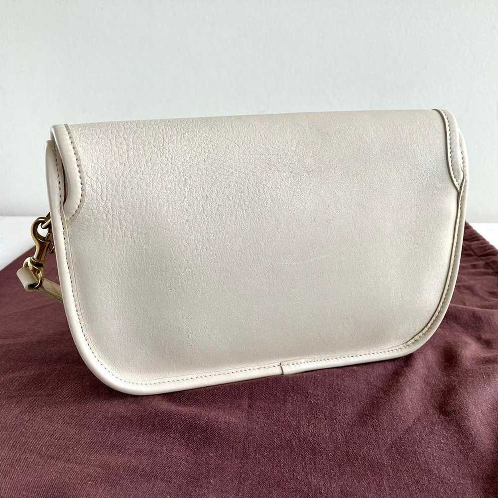 80s OLD COACH Old Coach Shoulder Bag White USA Un… - image 4