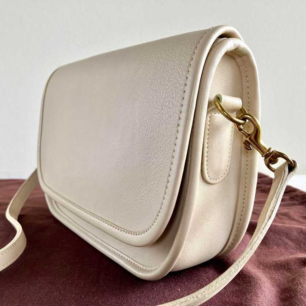 80s OLD COACH Old Coach Shoulder Bag White USA Un… - image 5