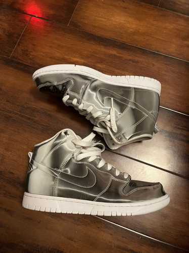 Clot × Nike Nike x CLOT Dunk High "Metallic Silver