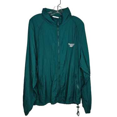 Reebok Vintage Reebok Big Logo Green Windbreaker J