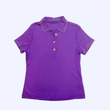 Carolina Herrera Eggplant Purple Polo Tee - image 1