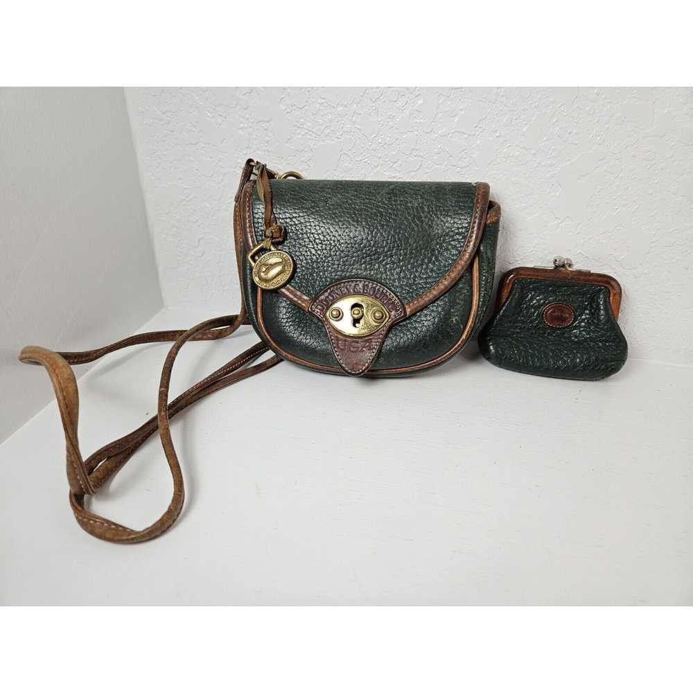 Dooney & Bourke Dooney & Bourke Green Brown Leath… - image 1