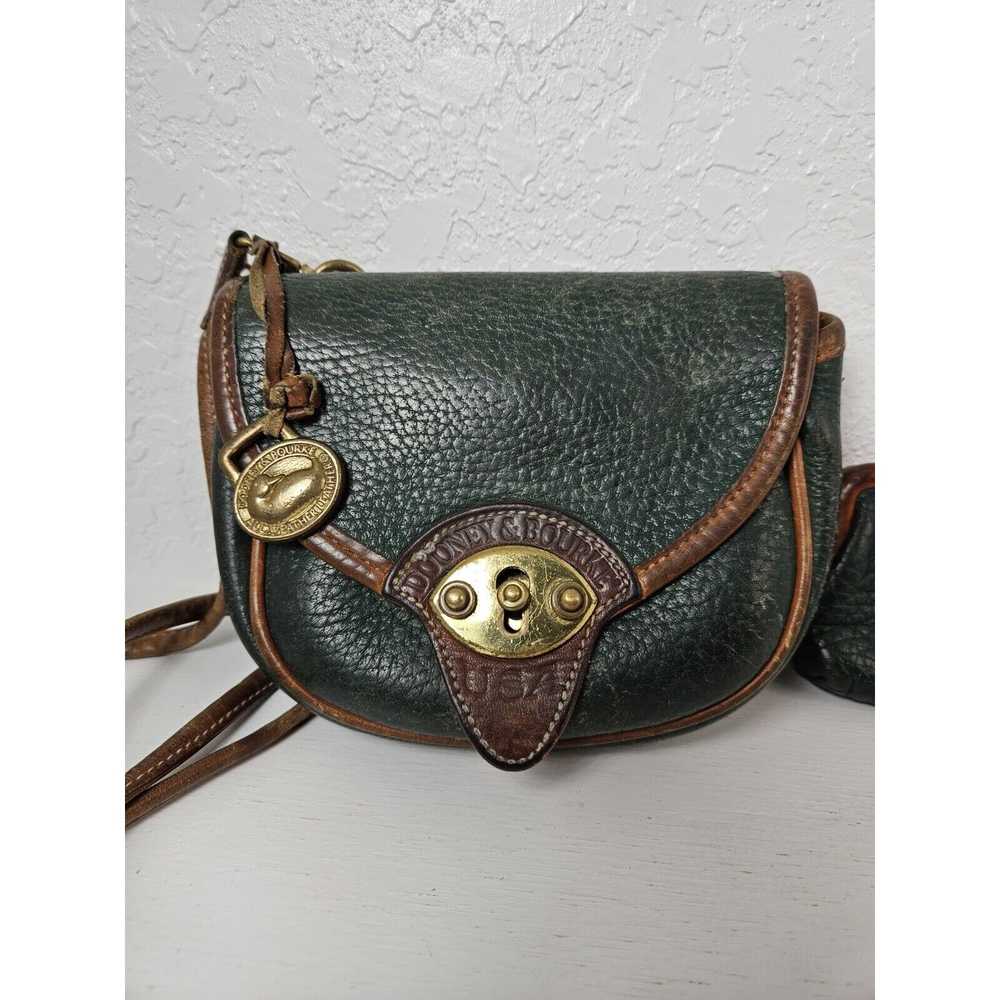 Dooney & Bourke Dooney & Bourke Green Brown Leath… - image 2