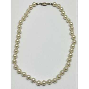 Vintage Vintage faux pearl beaded collar necklace