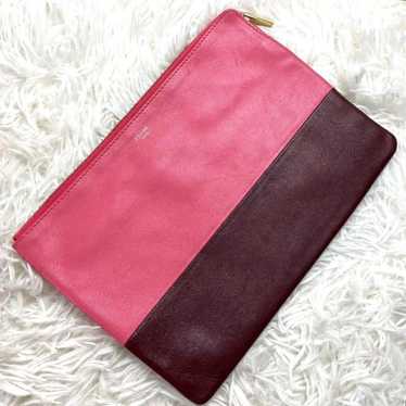 Celine Clutch Bag Bicolor Pink