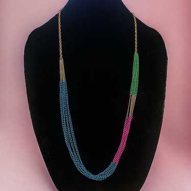 J.Crew J.Crew long multicolor chain necklace