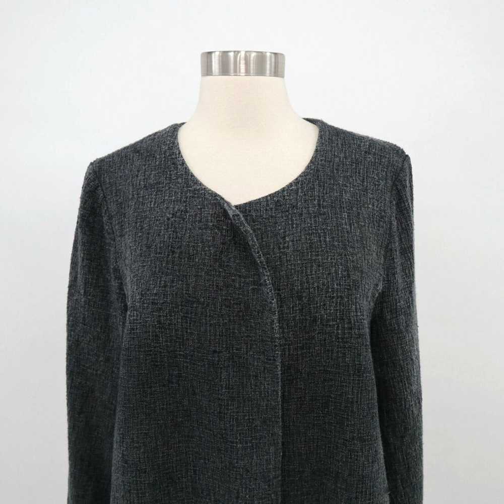 Eileen Fisher Eileen Fisher Gray Open Front Duste… - image 2