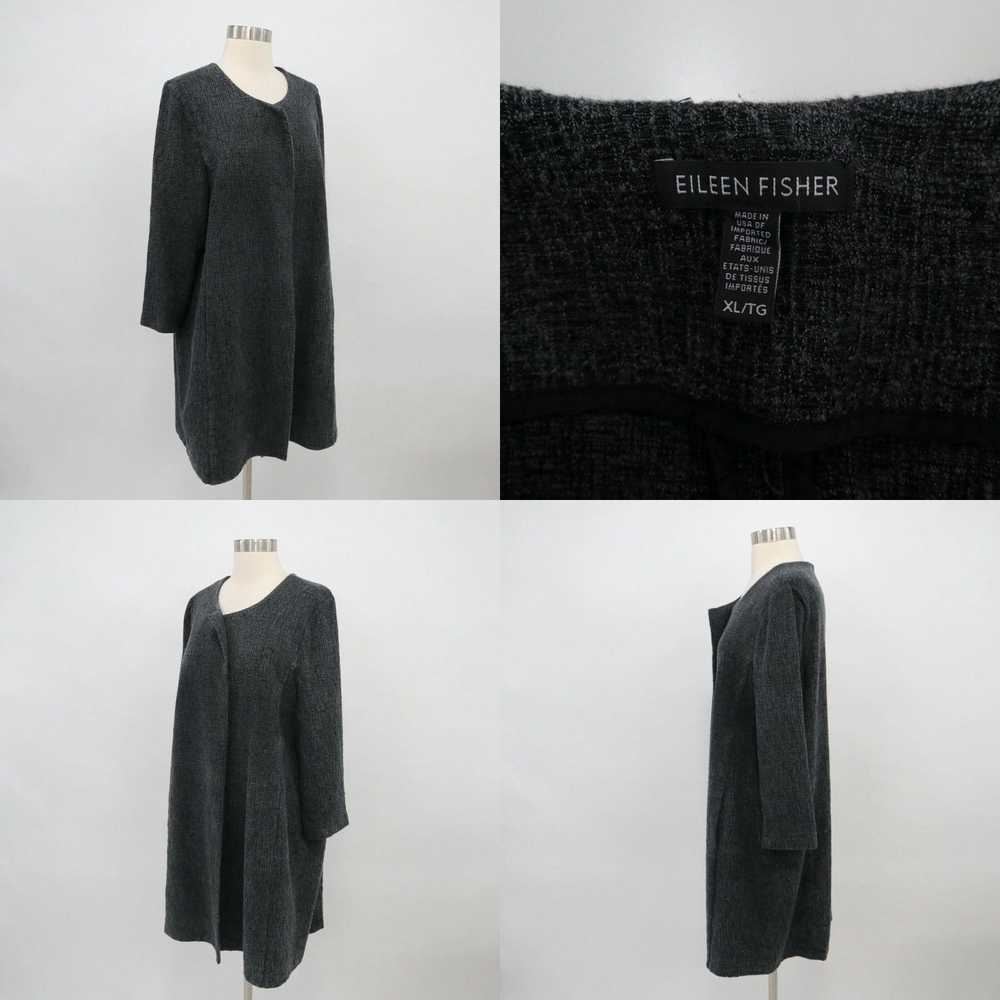 Eileen Fisher Eileen Fisher Gray Open Front Duste… - image 4