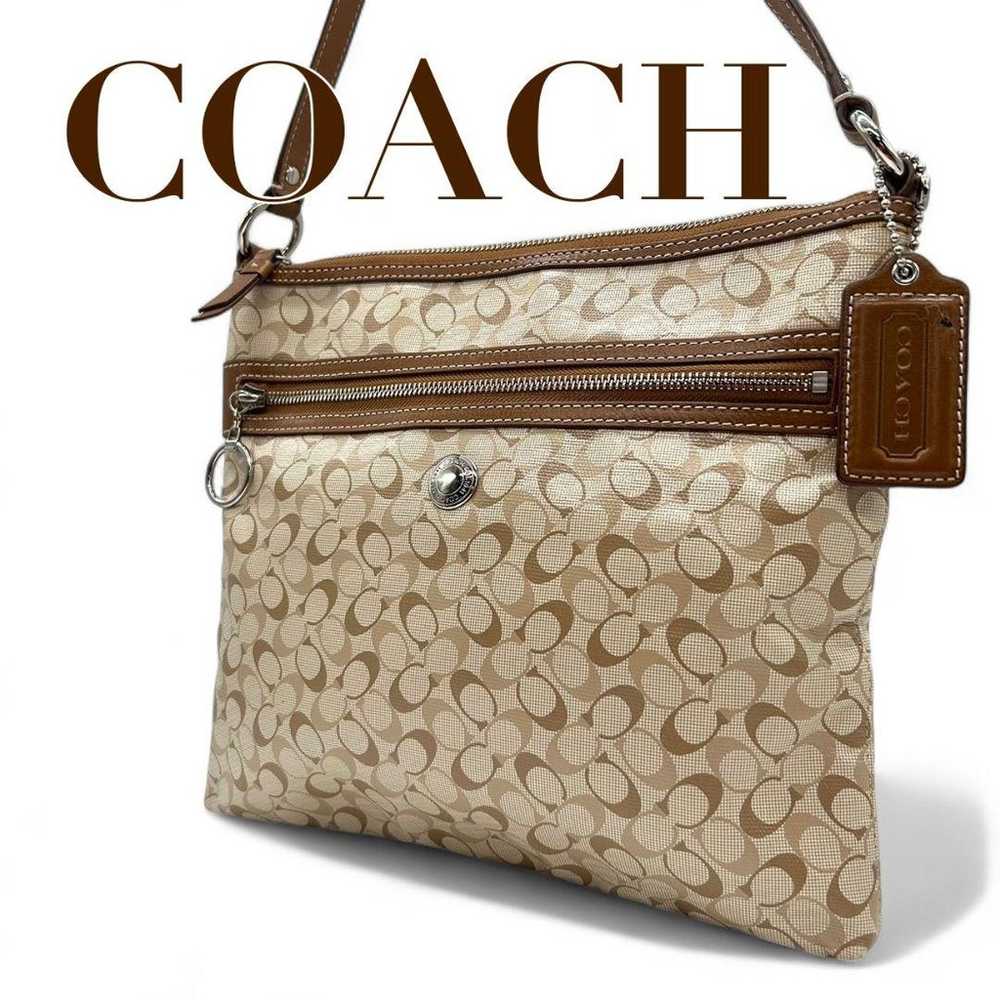 COACH Shoulder Bag S57 PVC Leather F17120 - image 1