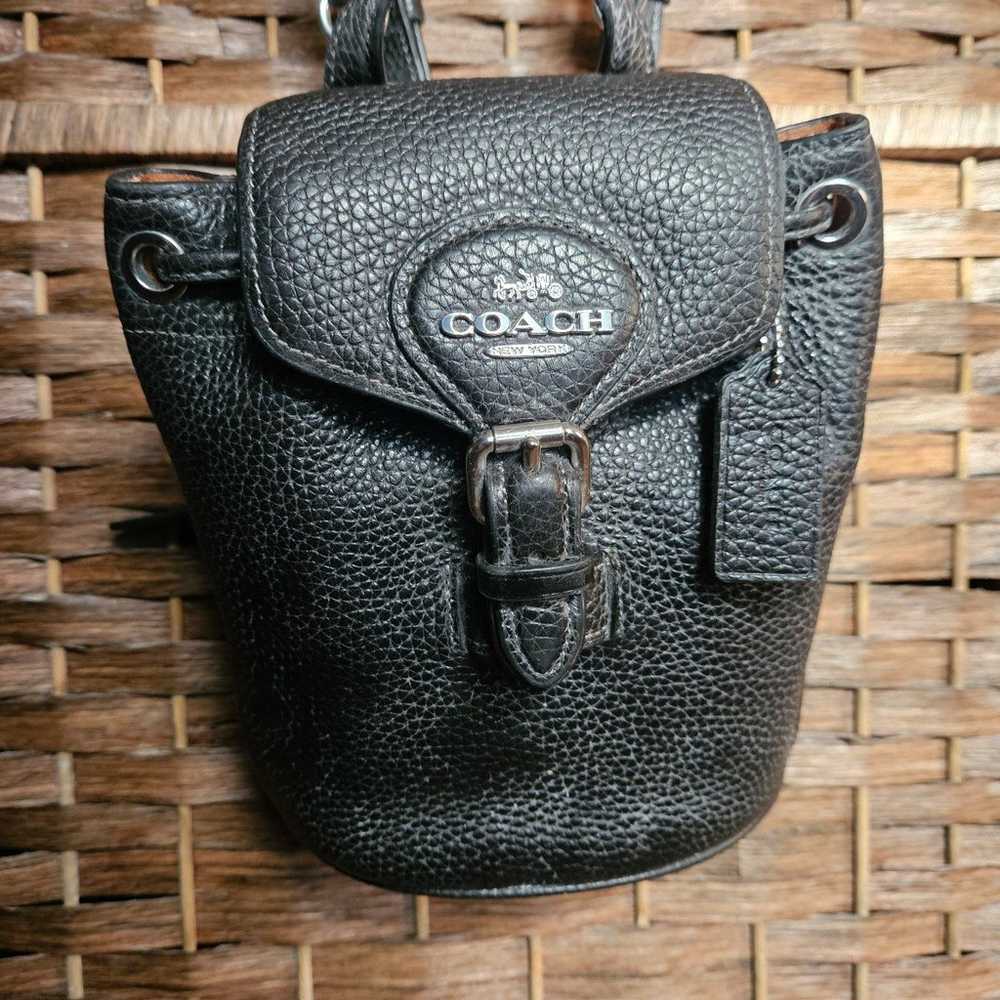 COACH Amelia Leather Convertible Backpack In Blac… - image 2