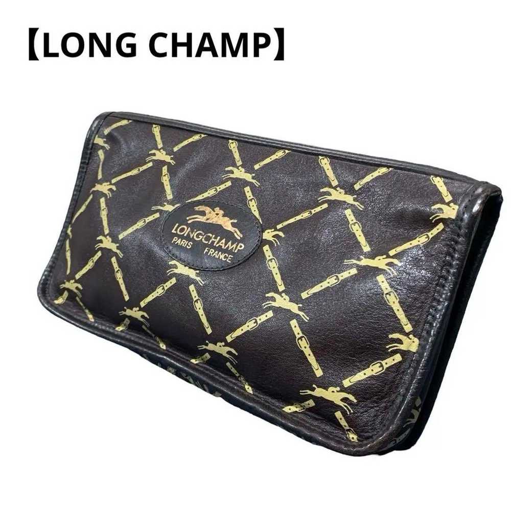 【LONG CHAMP】 Longchamp Clutch Bag Second Bag Leat… - image 1