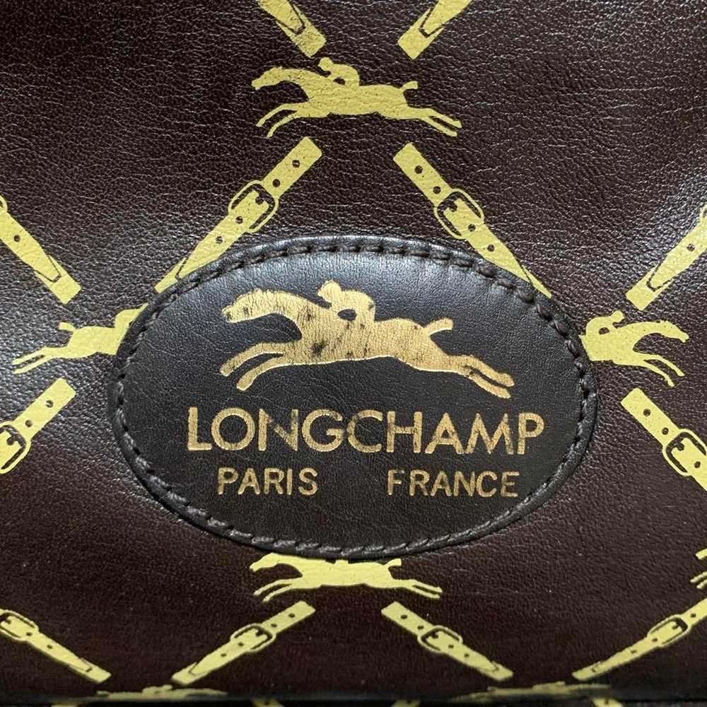 【LONG CHAMP】 Longchamp Clutch Bag Second Bag Leat… - image 7