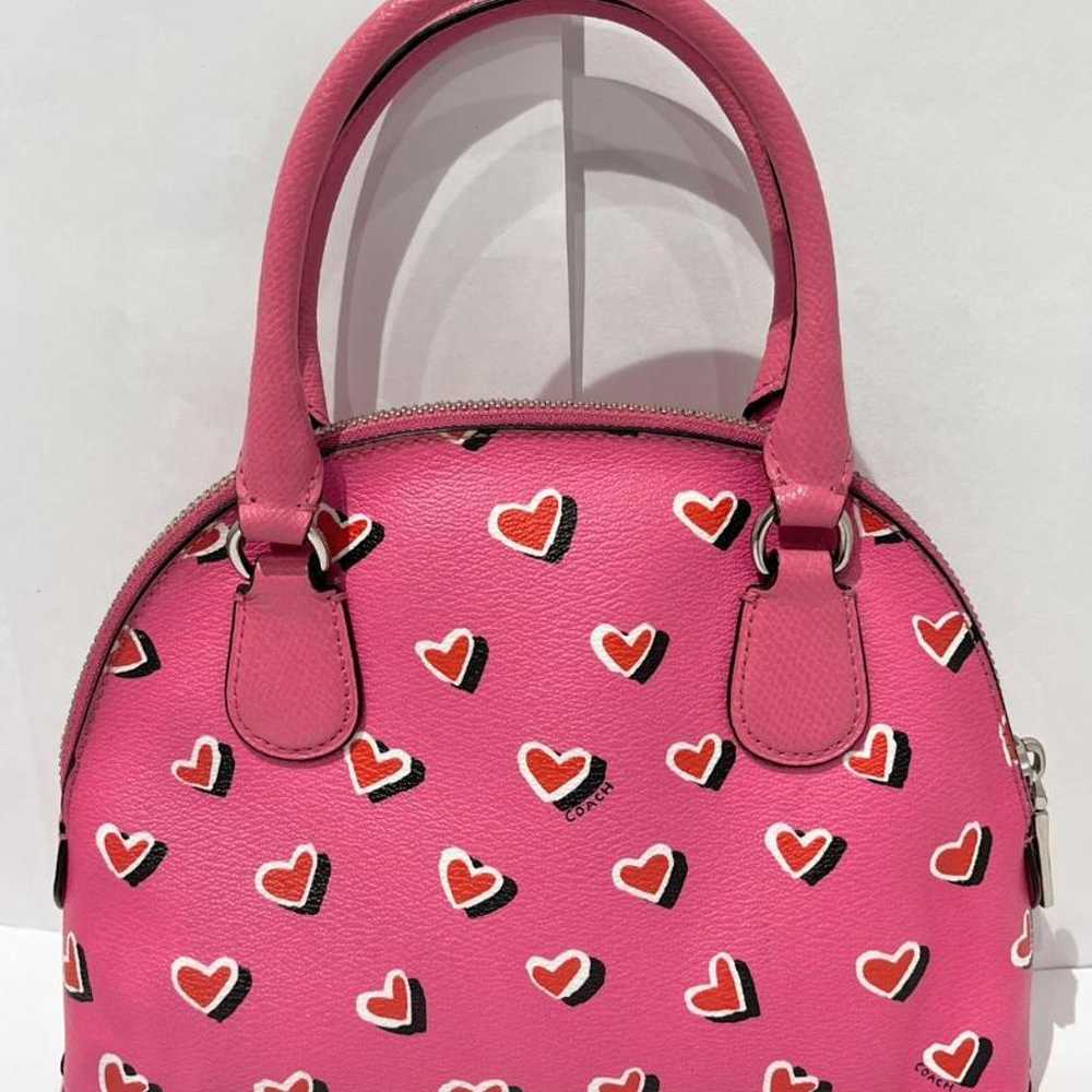 COACH Valentine Heart Handbag Shoulder Bag Pink - image 3