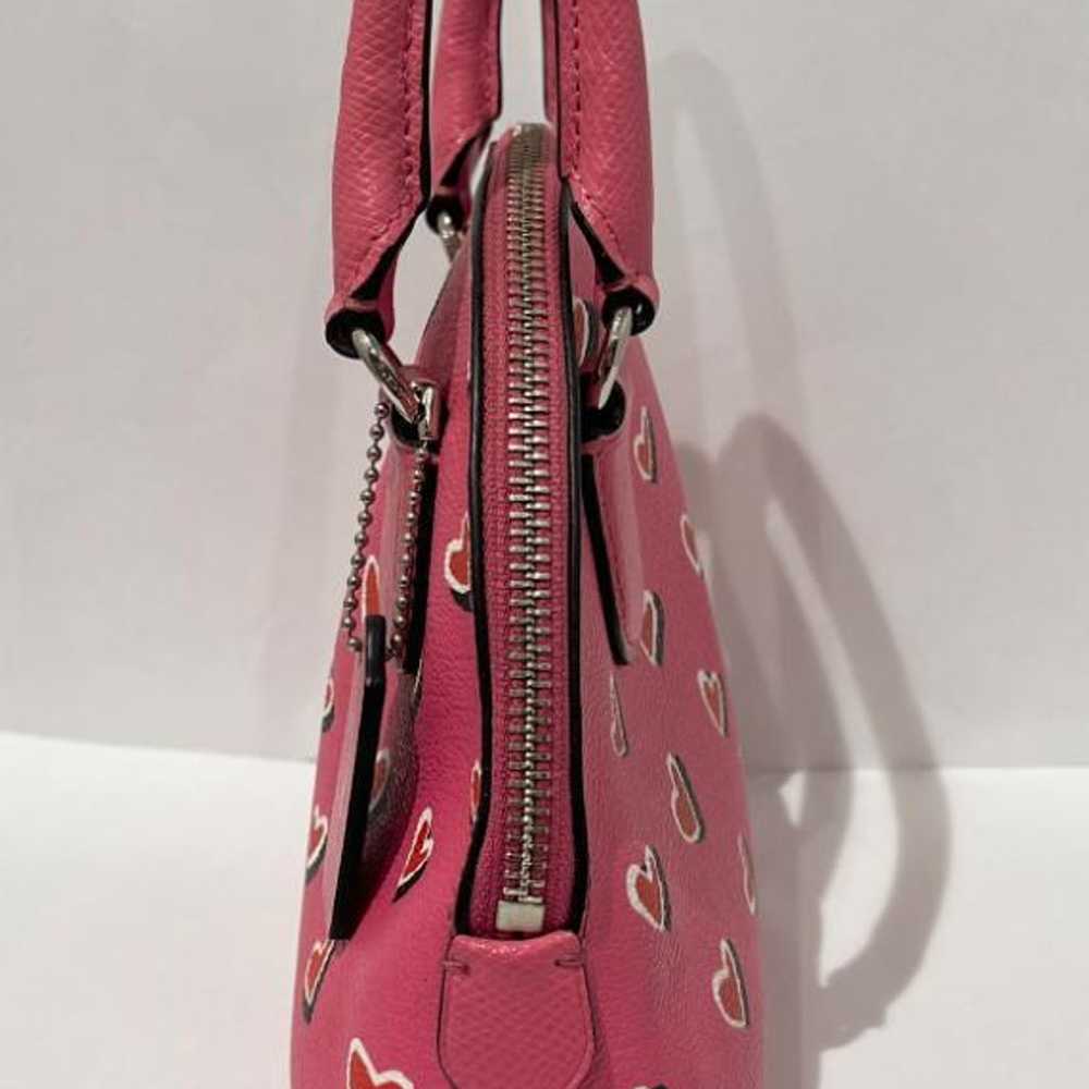 COACH Valentine Heart Handbag Shoulder Bag Pink - image 5