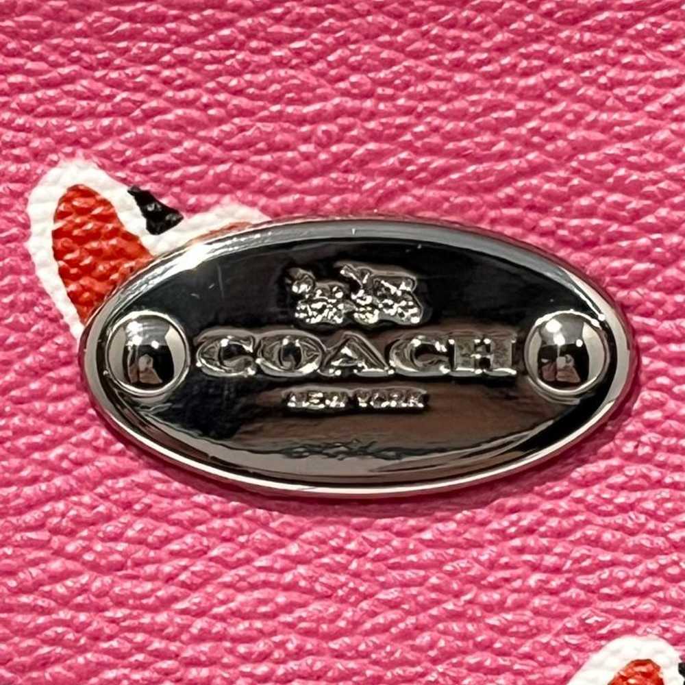 COACH Valentine Heart Handbag Shoulder Bag Pink - image 7